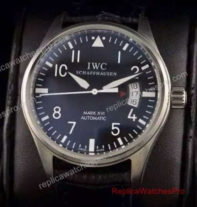 Copy IWC Big Pilots Watch Mark XVI watch SS Black 41mm